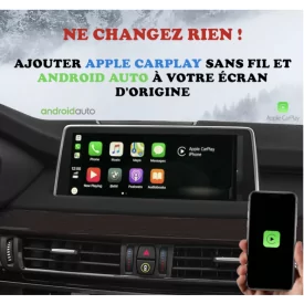 Apple Carplay Android Auto BMW X5 F85 NBT EVO Boitier Adaptateur Sans Fil Wifi USB Module Pour Ecran Autoradio Voiture D'origine