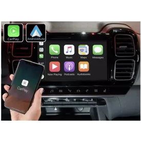 Android Auto Apple Carplay Citroen C5 Aircross Boitier Adaptateur Sans Fil Wifi USB Module Pour Ecran Autoradio Voiture Origine