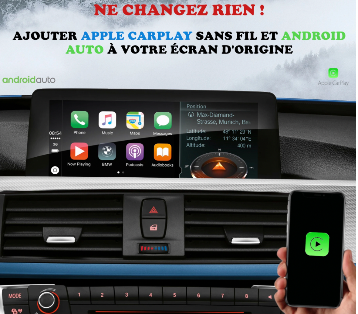 boitier apple carplay android auto